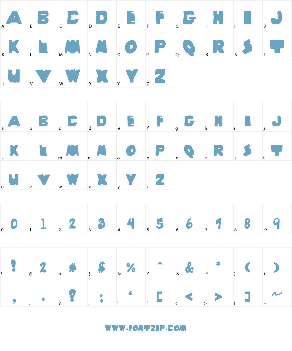 Wayzgoose Block Font Character